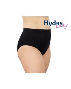 High-Waist Slip schwarz | integrierte Saugeinlage